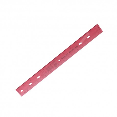Regla escolar plástica 30 cm Roja