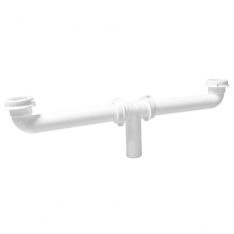 Colector plástico doble para fregadero de 1 1/2"