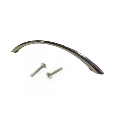 Tirador curvo de niquel cromado 64MM