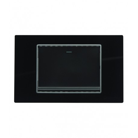 Interruptor sencillo 3 way para empotrar Negro