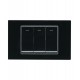 Interruptor triple 3 way para empotrar Negro