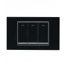 Interruptor triple 3 way para empotrar Negro