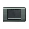 Interruptor doble 3 way para empotrar Plata