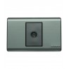 Tomacorriente TV Coaxial para empotrar Plata