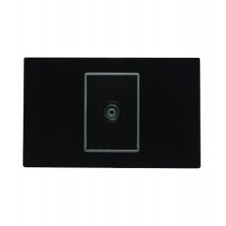 Tomacorriente para tv coaxial para empotrar Negro