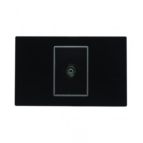 Tomacorriente para tv coaxial para empotrar Negro