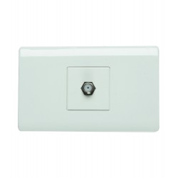 Tomacorriente TV Coaxial para empotrar Blanco