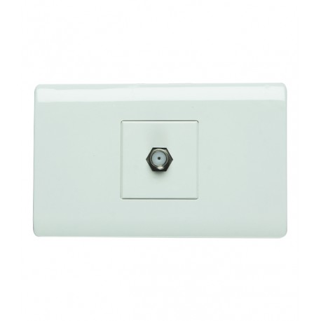 Tomacorriente TV Coaxial para empotrar Blanco