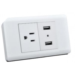 Tomacorriente con puerto USB para empotrar Blanco