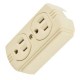 Tomacorriente Doble Superficial Marfil
