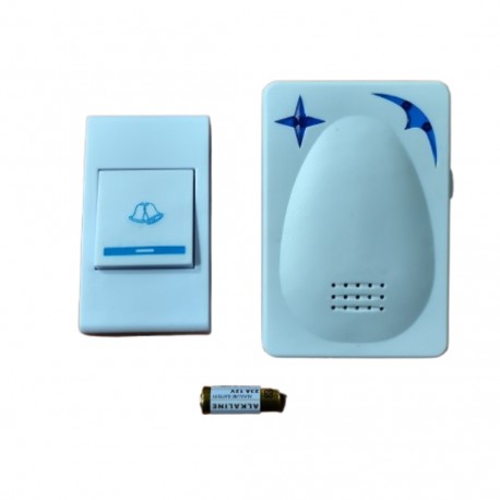 Timbre inalámbrico 100 m y 32 melodías Blanco Azul