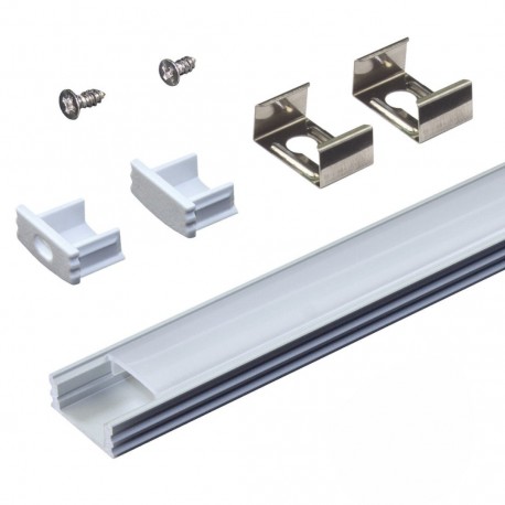 Perfil De Aluminio Superficial Para Cinta Led 2m