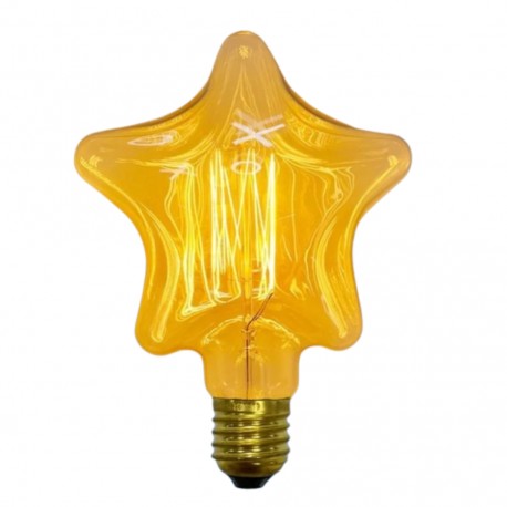 Bombillo LED Vintage Estrella 40w luz Amarilla