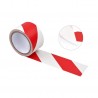 Cinta De Advertencia PVC Roja y Blanca 30m