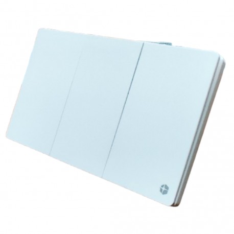 Interruptor triple 3 way para empotrar Blanco Prisma