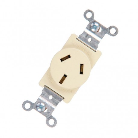 Tomacorriente Sencillo 220V para Empotrar Marfil