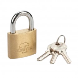 Candado Plano Bronce Cuello Estándar 30mm Fortek
