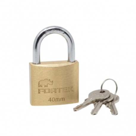 Candado Plano Bronce Cuello Estándar 40mm Fortek