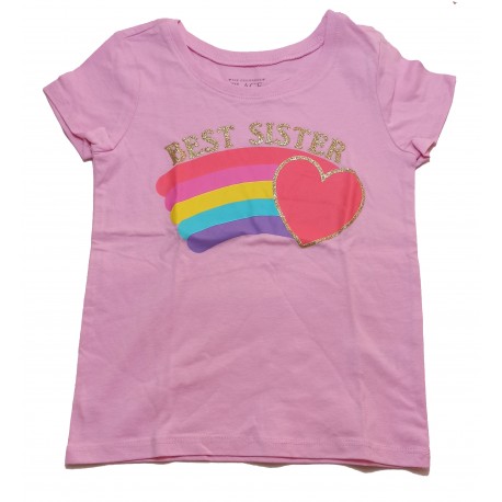 Franela estampado BEST SYSTER para niñas