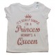 Franela estampado IM A PRINCESS WHITE para niñas