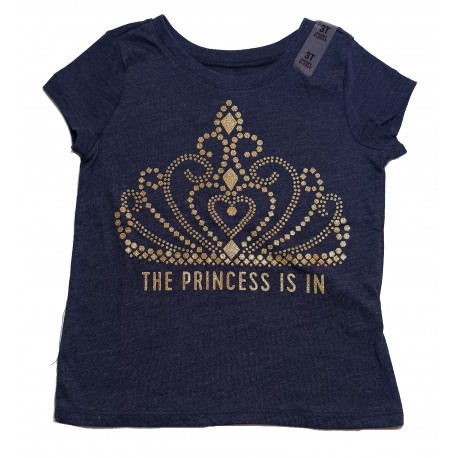 Franela estampado THE PRINCESS IS IN para niñas