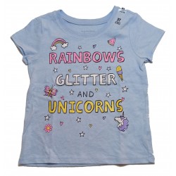 Franela estampado RNBW GLTR UNCRN para niñas