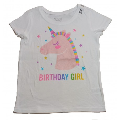 Franela estampado BDAY UNICORN para niñas