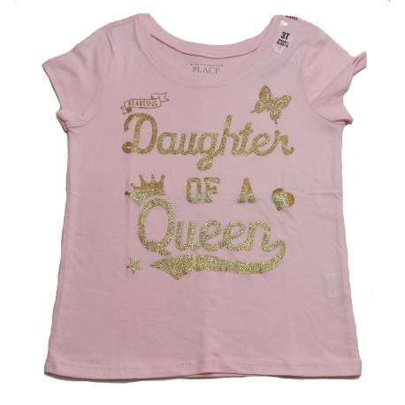 Franela estampado DGHTR OF A QUEEN para niñas