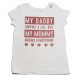 Franela estampado DADDY MOM KNW EVERYTHING para niñas