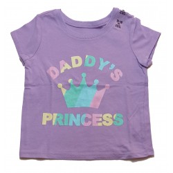 Franela estampado DADDYS PRINCESS para niñas
