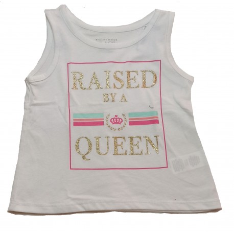 Franela estampado RAISED BY A QUEEN para niñas
