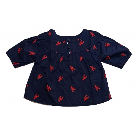 Blusa estampada con botones