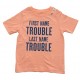 Franela estampado NAME TROUBLE para niños