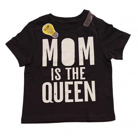 Franela estampado MOM IS THE QUEEN para niños